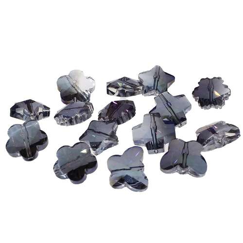 crystal beads clear purple mix -, pack of 15 — faceted for jewelry making and beadwork