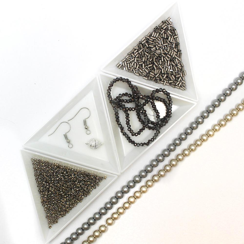 Beaded Lace Necklace Kit - Champagne