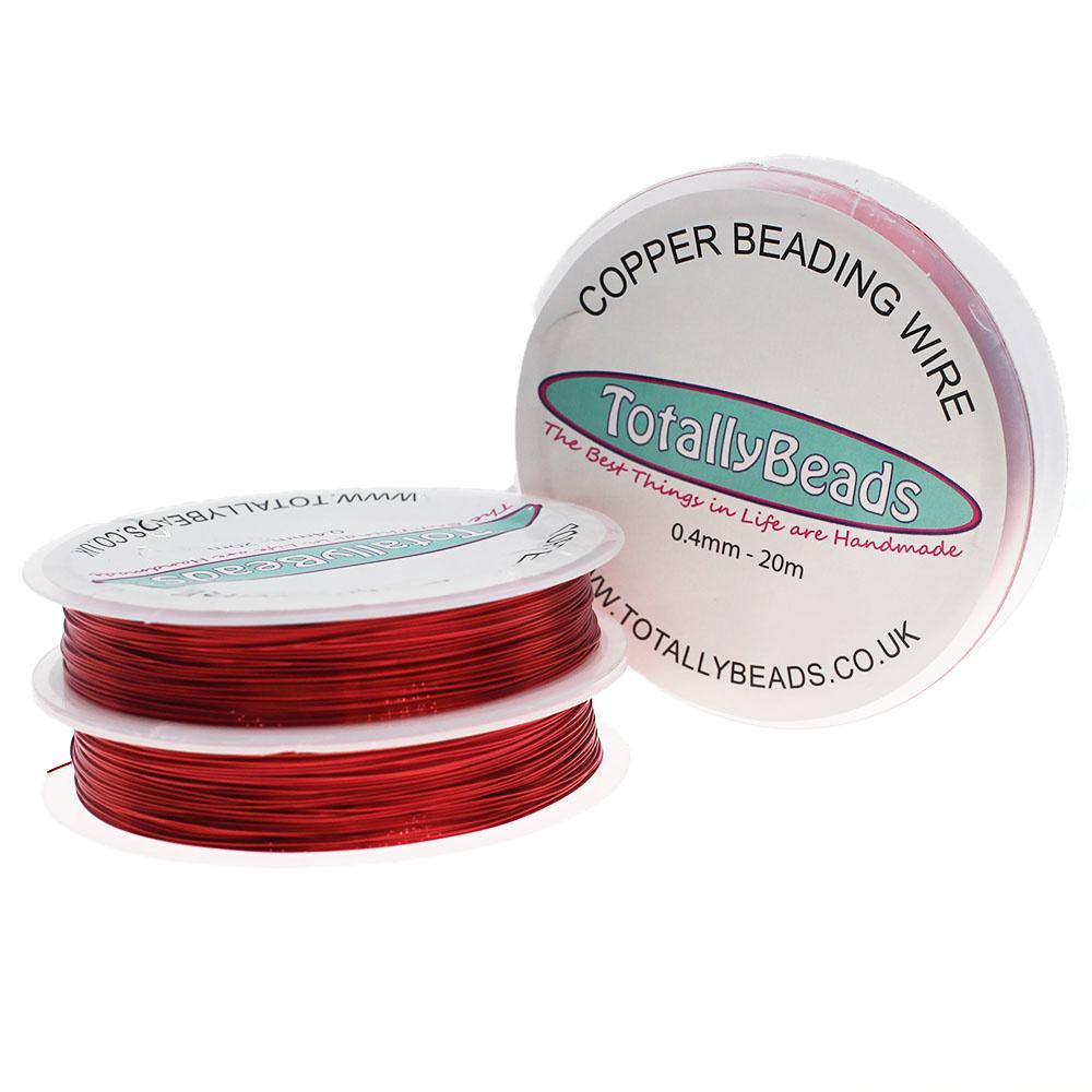 Beading Wire 0.4mm Red (20m)