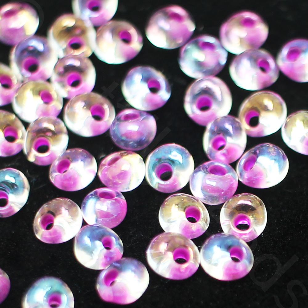 Toho Magatama Beads 3mm 10g - Inside Crystal Fuschia