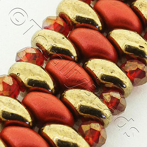 SuperDuo Bracelet Bundle - Gold/Red