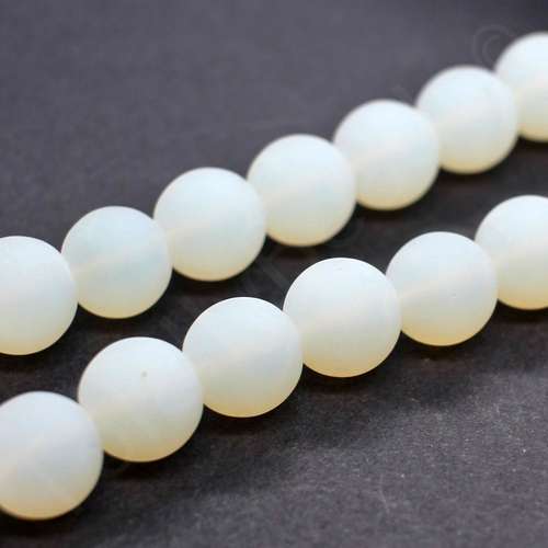 Opal Frosted Light Green Round - 10mm