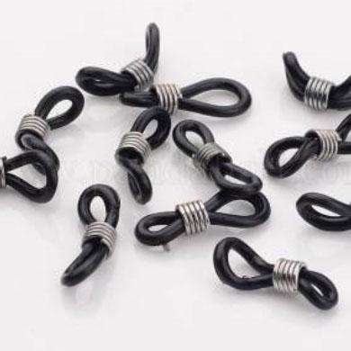 Eye Glasses Cord Strap Holder - Black Rhodium 10pcs