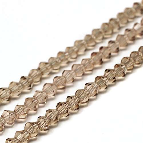 4mm crystal bicone beads nude blush — faceted for jewelry making and beadwork