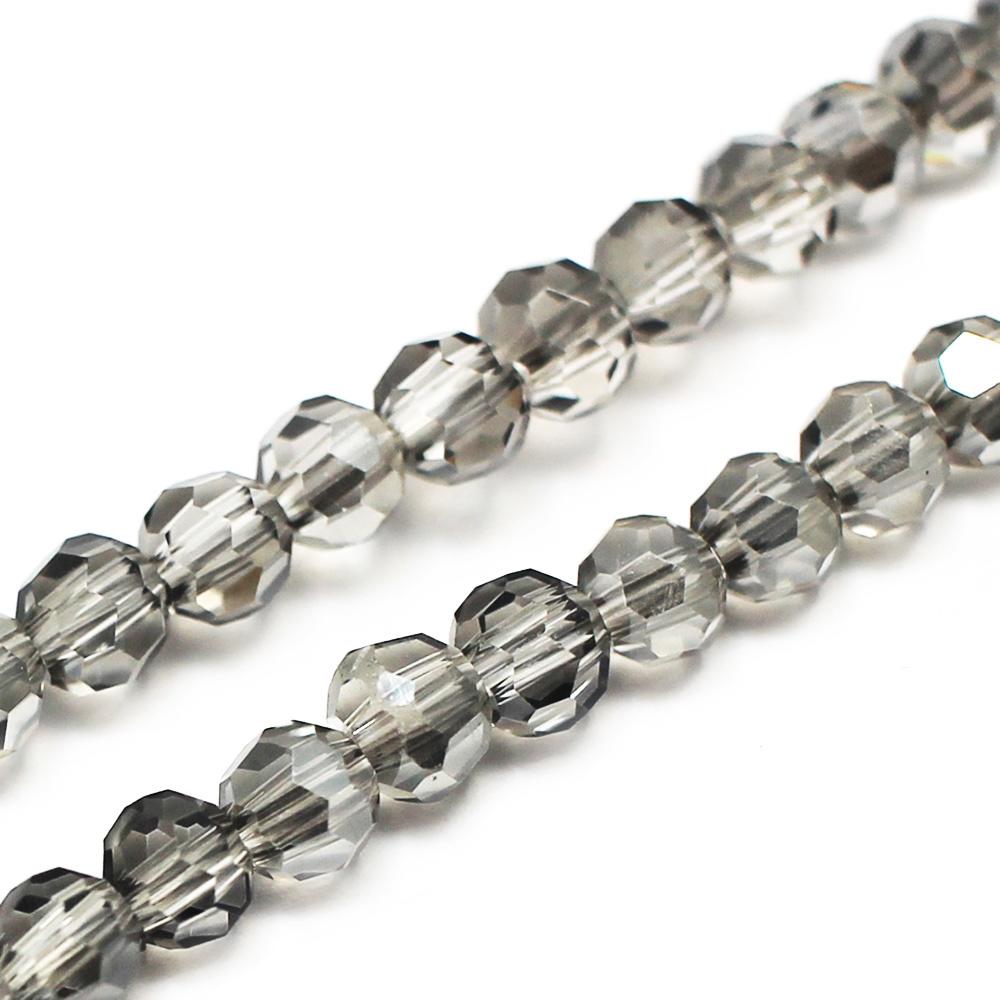 Crystal Round Beads 4mm - Silver Dust