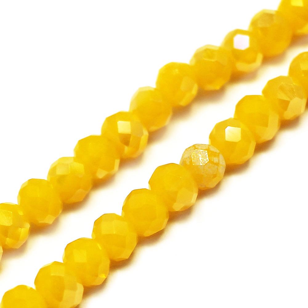 Crystal Round Beads 4mm - Golden Yellow