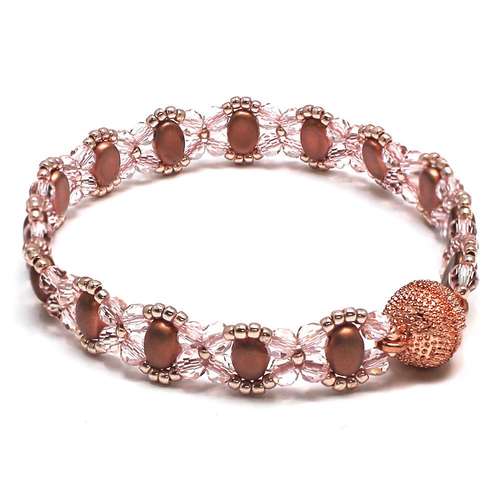 Par Puca Samos Bracelet pink makes 2 bracelet making kit — DIY set with beads and instructions for creating handmade jewelry