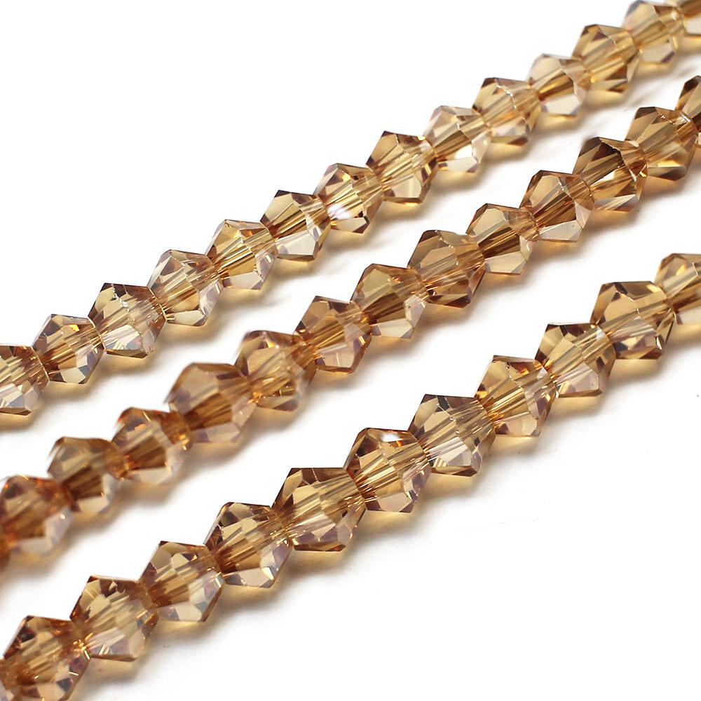 Premium Crystal 5mm Bicone Beads - Auburn