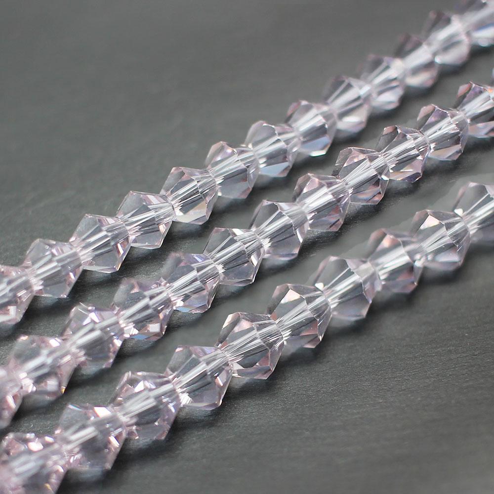 Premium Crystal 6mm Bicone Beads - Violet