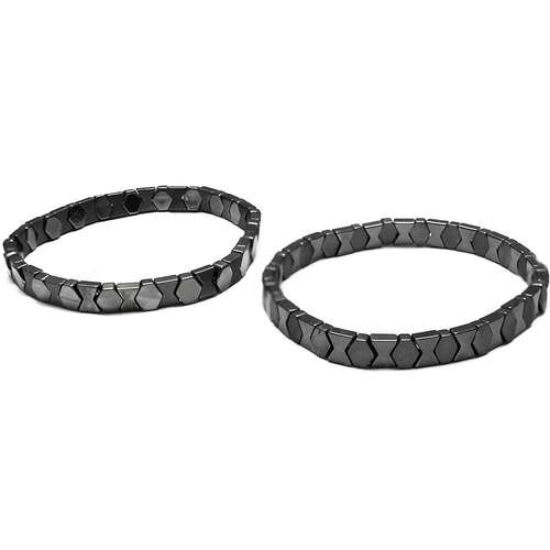 Hematite bracelet bundle black bracelet making kit — DIY set with beads and instructions for creating handmade jewelry
