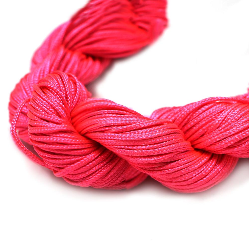 Rattail Cord 1mm Neon Pink - 10m