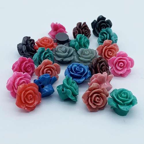 Mixed 15mm Acrylic Roses 20pcs