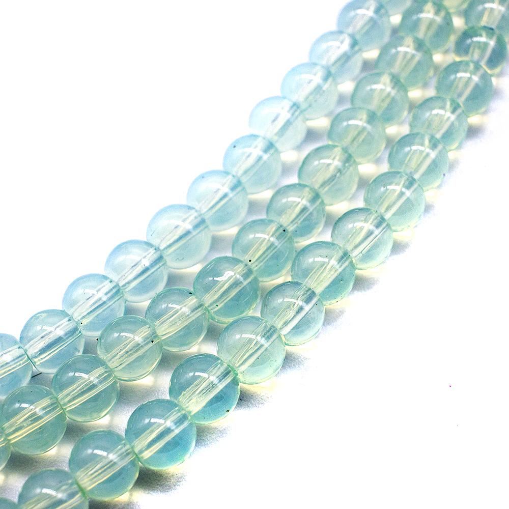 Milky Glass Beads 6mm - Clear Opal