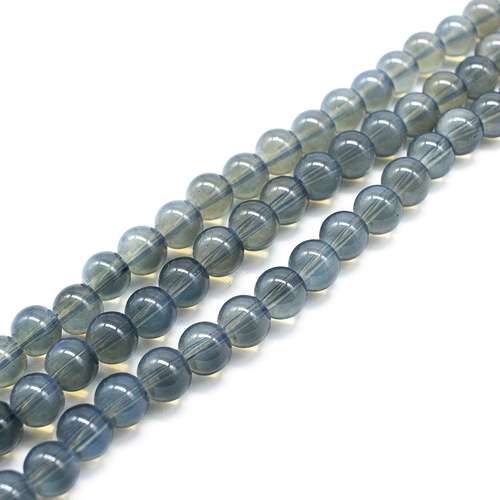 Milky Glass Beads 8mm - Light Grey
