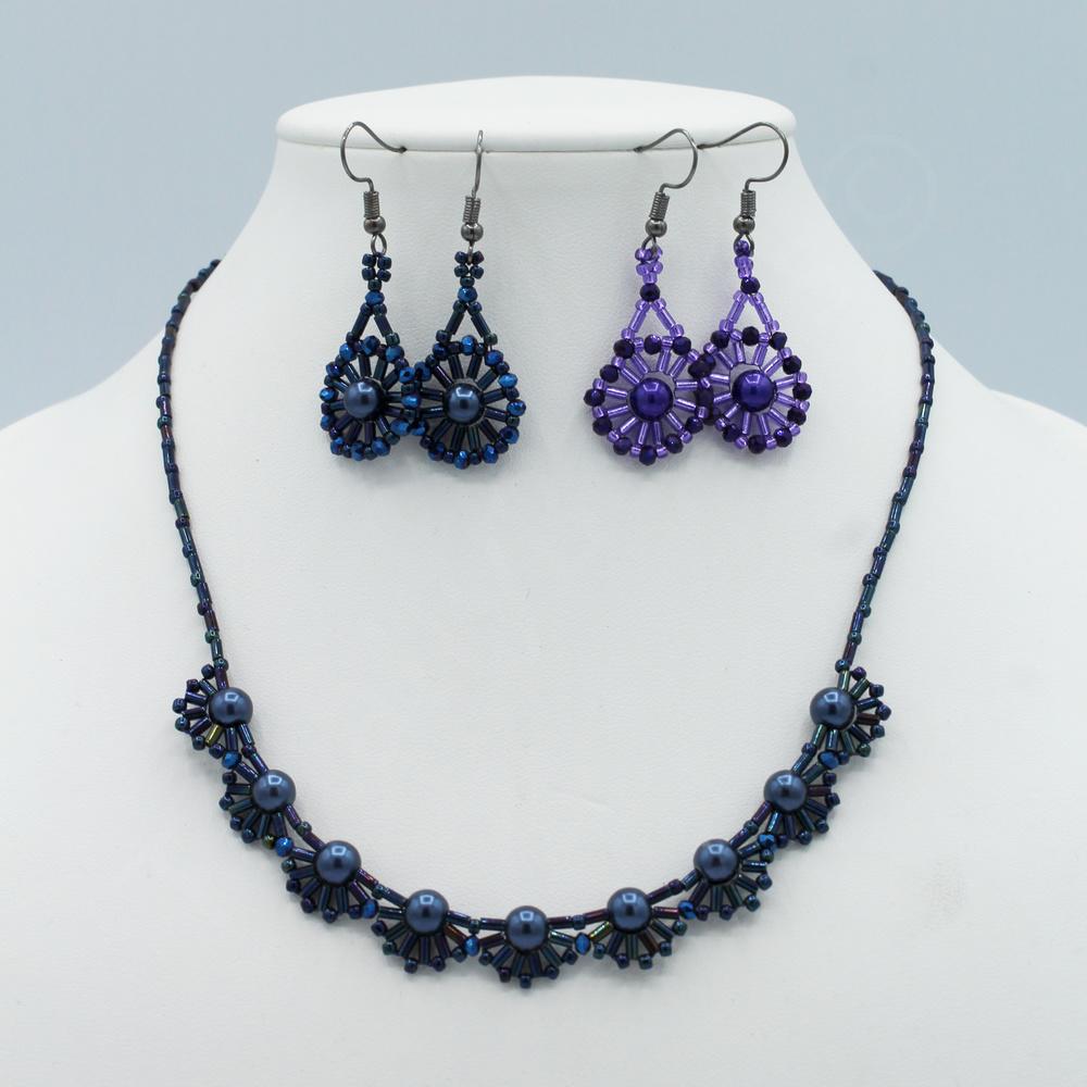 Beaded Lace Chariott Jewellery Kit - Purples