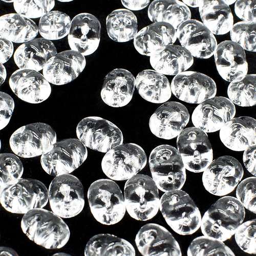 10g Czech glass Rulla beads crystal — two-hole beads for jewelry making and bead weaving
