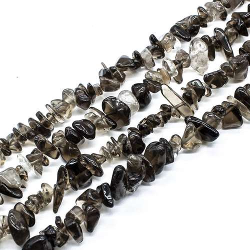 resin druzy bead smoky quartz 32" string — sparkling cabochon-style stone ideal for jewelry making, pendants, and craft designs