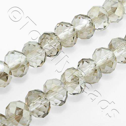 8mm crystal beads silver dust, pack of 70 — plated finish, ideal for jewelry making and beadwork