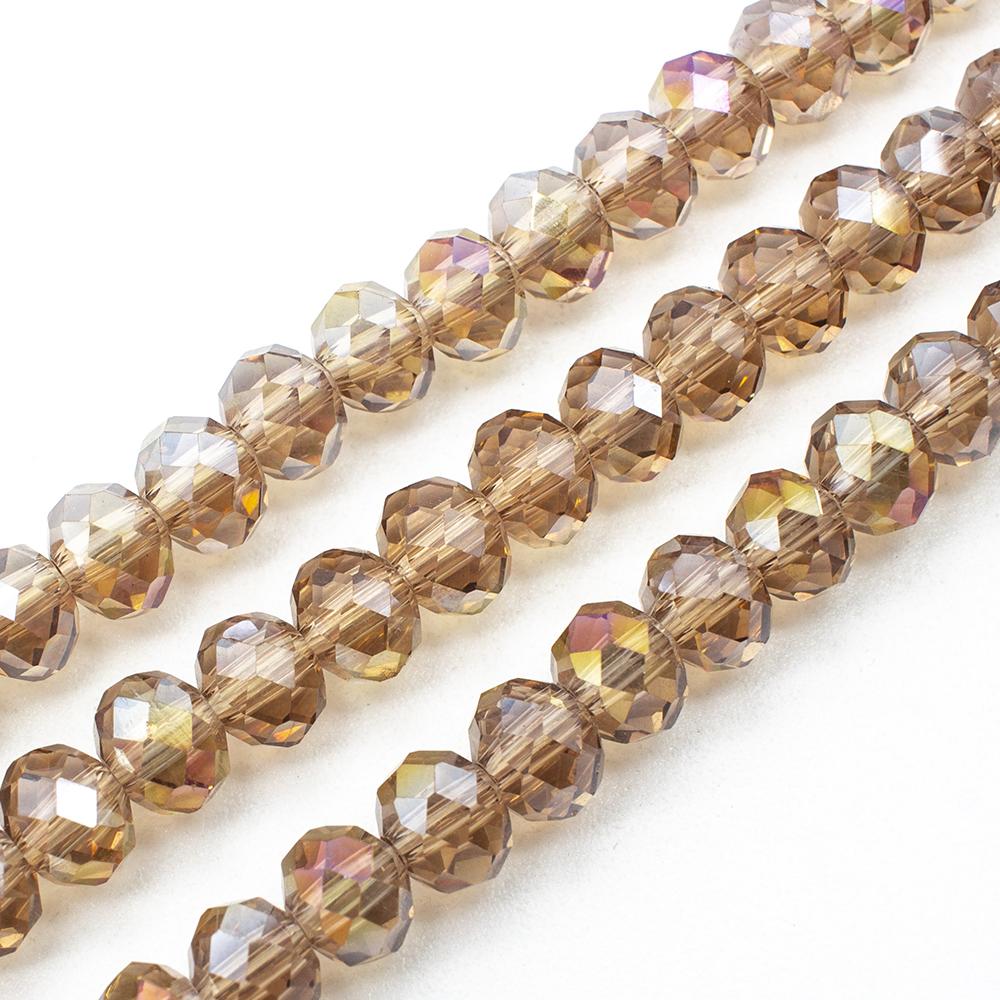 Crystal Rondelle 4x6mm - Champagne Rainbow