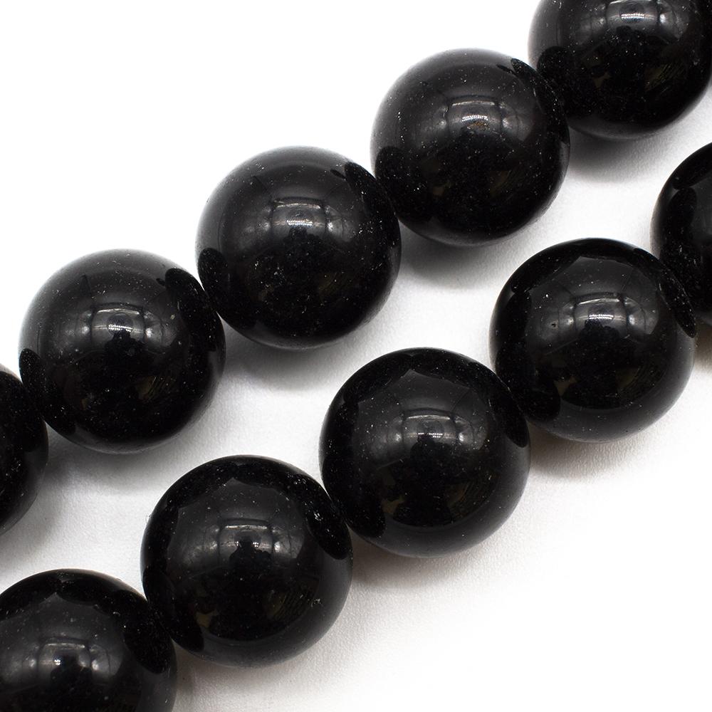 Synthetic Onyx Round Beads 20mm 16" String