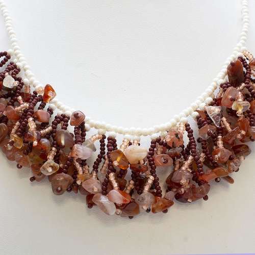Coralling Necklace Makes 4 carnelian red agate necklace making kit — DIY set with beads and instructions for creating handmade jewelry
