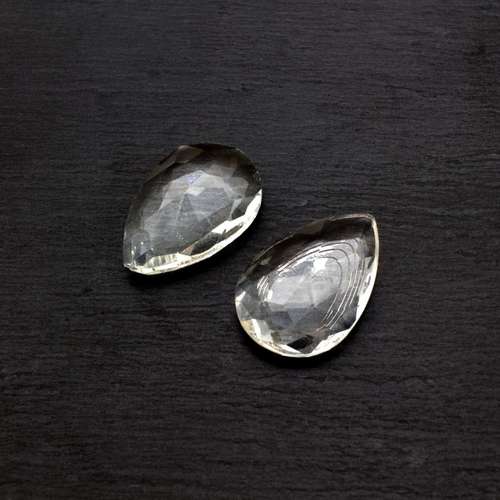 Glass Clear Large Drop 29x20mm