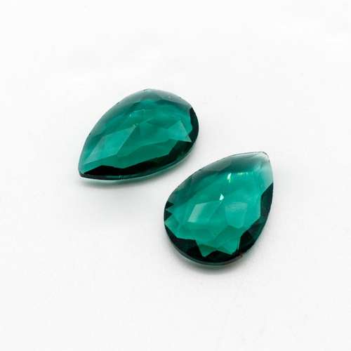Glass Teal Large Drop 29x20mm