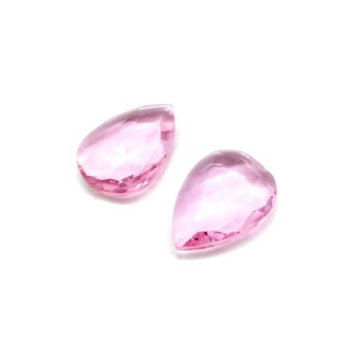Glass Pink Medium Drop 25x18mm