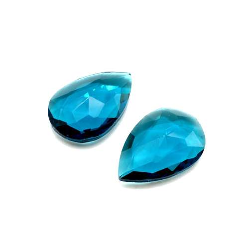 Glass Turquoise Large Drop 29x20mm