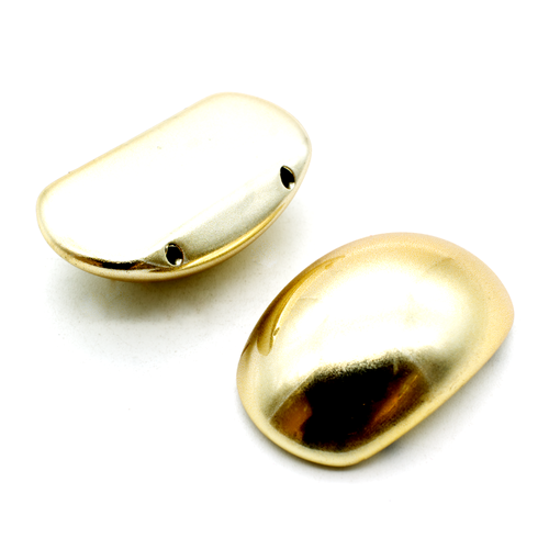 Acrylic Gold Bead - 45mm Slim Dome