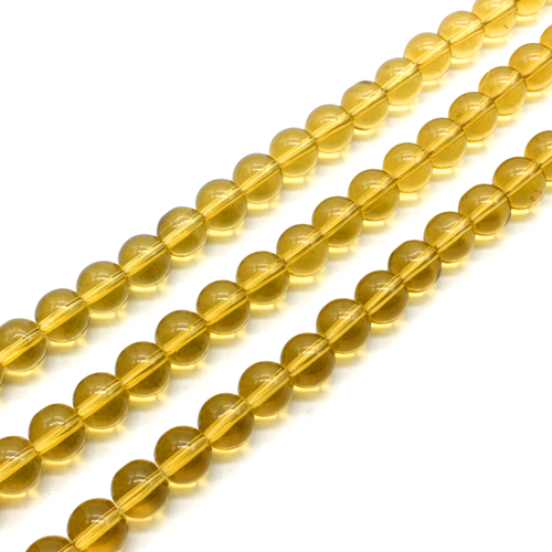 Glass round 10mm - Yellow
