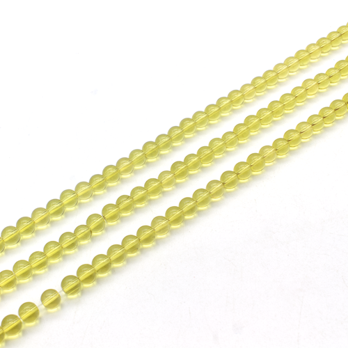 Glass round 6mm - Lt Yellow