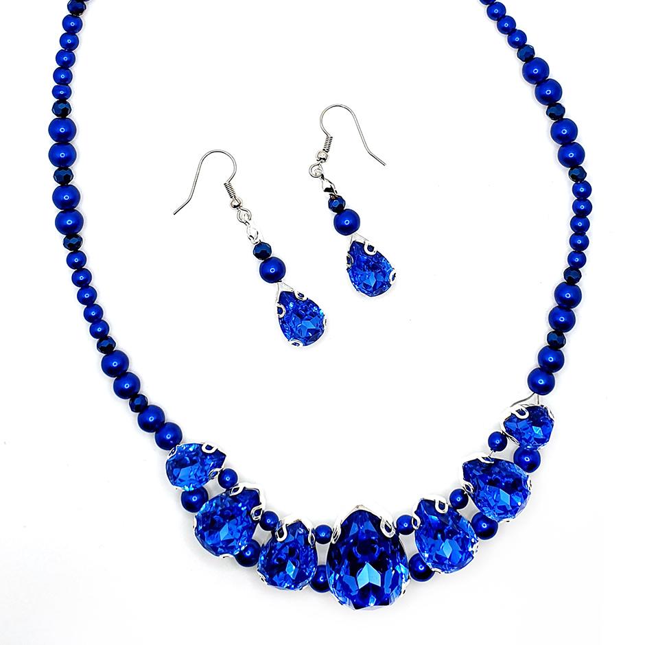 Rivoli Drop Necklace Kit - Sapphire