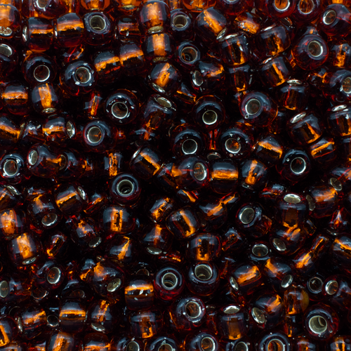 Toho Size 3 Seed Beads 10g - Silver Line Smoky Topaz