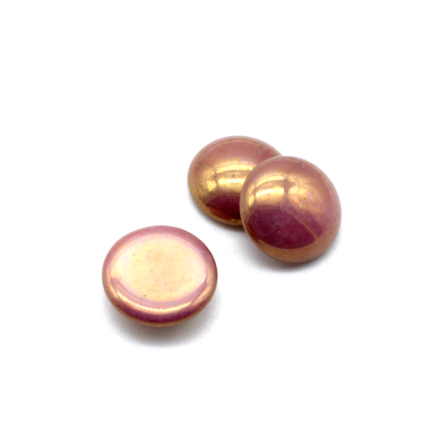 Par Puca Cabochon - 14mm - Opaque Mix Violet/Gold Ceramic Look