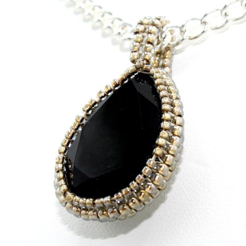 Sapphira Pendant ruby diamond jewelry making kit — DIY set with beads and instructions for creating handmade jewelry