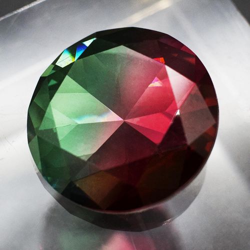 Crystal Round Cabochons 18mm - Red Green