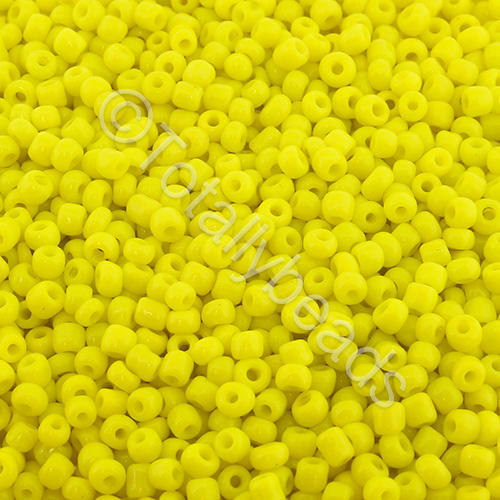 Seed Beads Opaque  Yellow - Size 11 100g