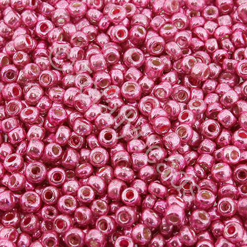 Seed Beads Metallic  Pink - Size 8 100g