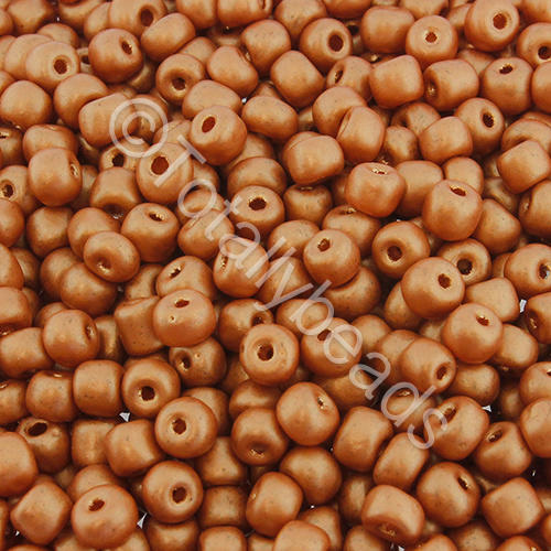 Seed Beads Metallic  Copper Frost - Size 6