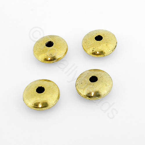 Antique Gold Bead - Rondelle 10mm 15pcs