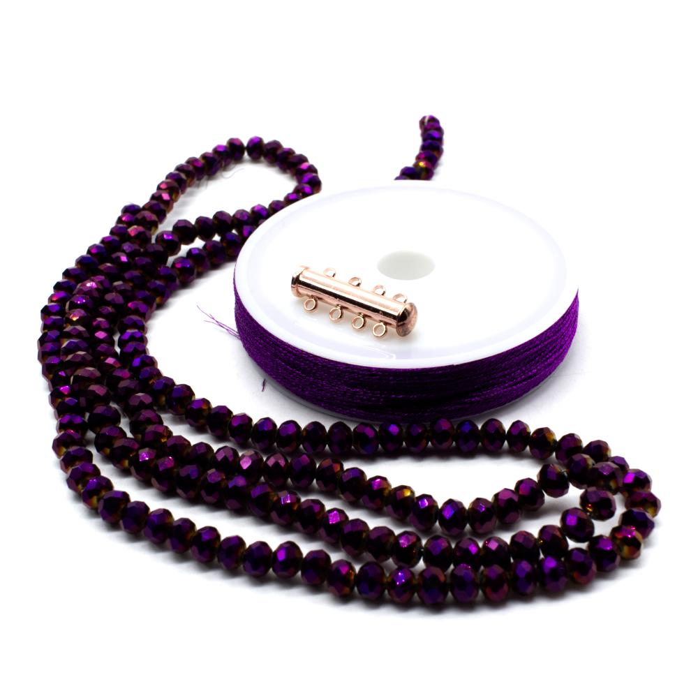 BC Week11 2022 - Knitting with Beads - Purple Iris