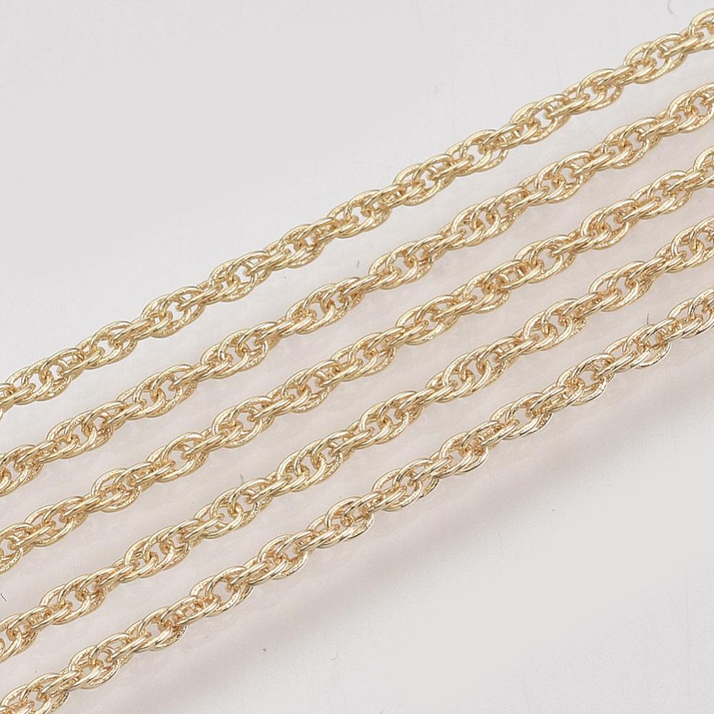 Chain Gold Plated - Flat Rope 2x3mm