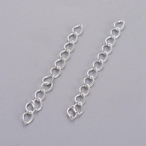 Extension Chain 50mm - Silver Plate 10pcs