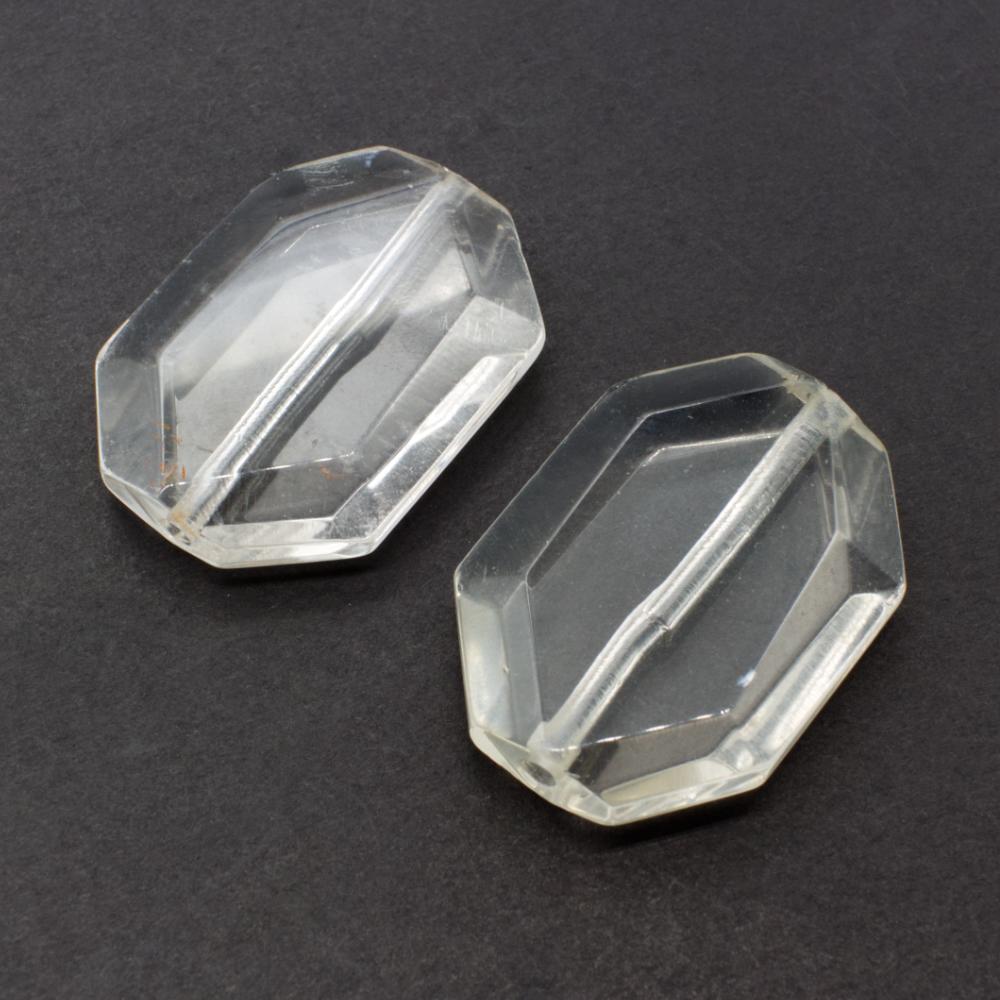 Facet Flat Gemstone Nugget 35mm - Crystal