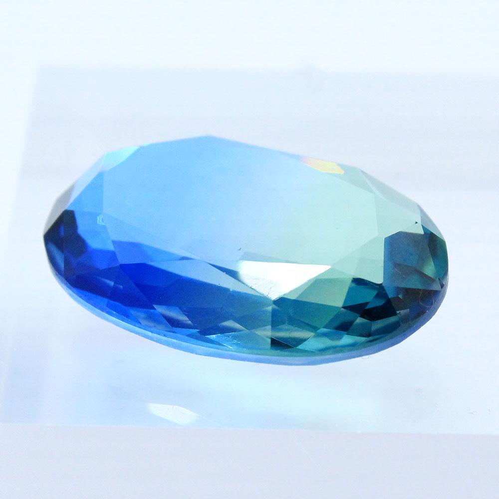Crystal Oval Cabochons 30x20mm - Aqua Blue