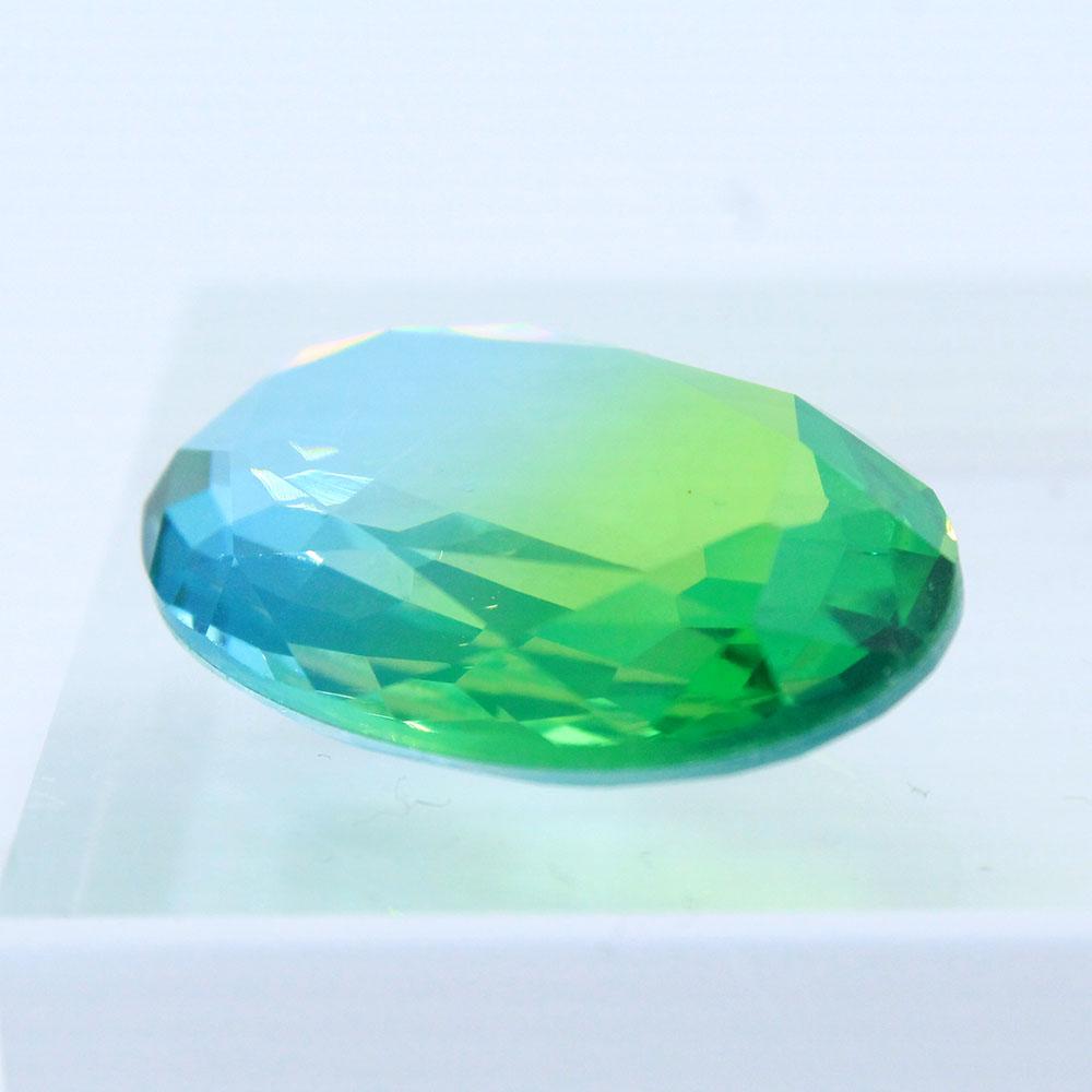 Crystal Oval Cabochons 30x20mm - Aqua Green