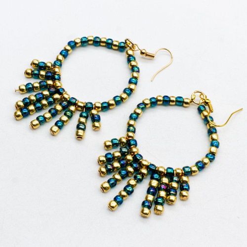 Lila Earring Kit Makes 2 Pairs starlight teal earring making kit — DIY set with beads and instructions for creating handmade jewelry