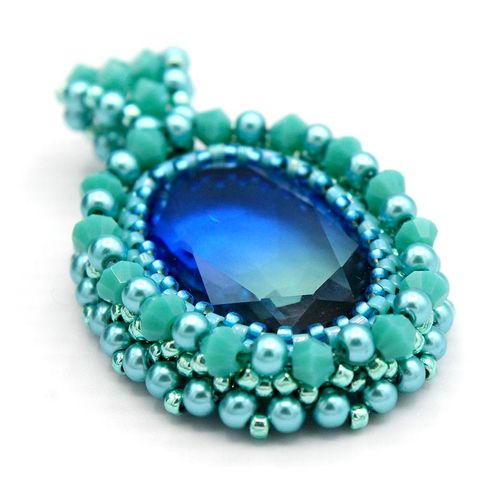 BC WK17   Crystal Cabochon Oval Jewellery   Sea Green 3mm for jewellery making