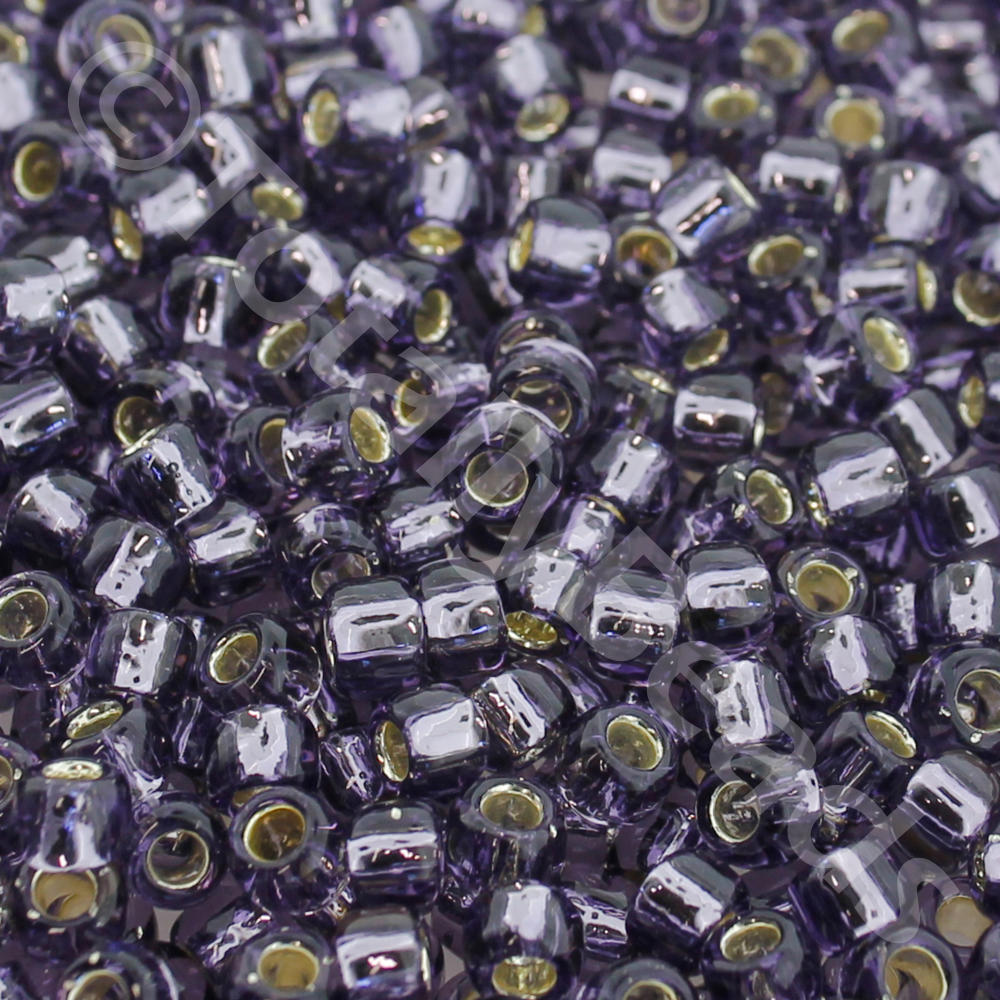 Toho Size 6 Seed Beads 10g - Silver Lined Tanzanite